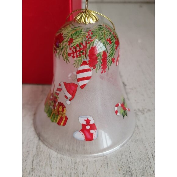 Blown‎ glass Kelly Ryan couple bell ornament Xmas Unique - Picture 4 of 7